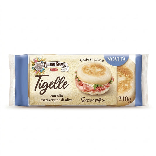 Mulino Bianco Tigelle Flatbread with Extra Virgin Olive Oil 210g