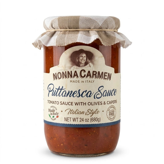 Nonna Carmen Puttanesca Sauce 24 oz (680g) Italian Glass
