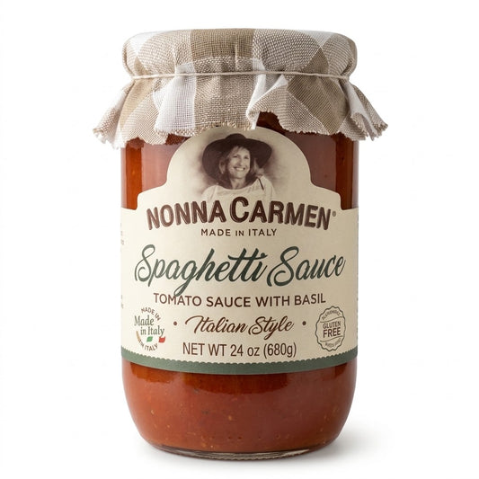 Nonna Carmen Spaghetti Sauce with Basil 24 oz (680g) Jar