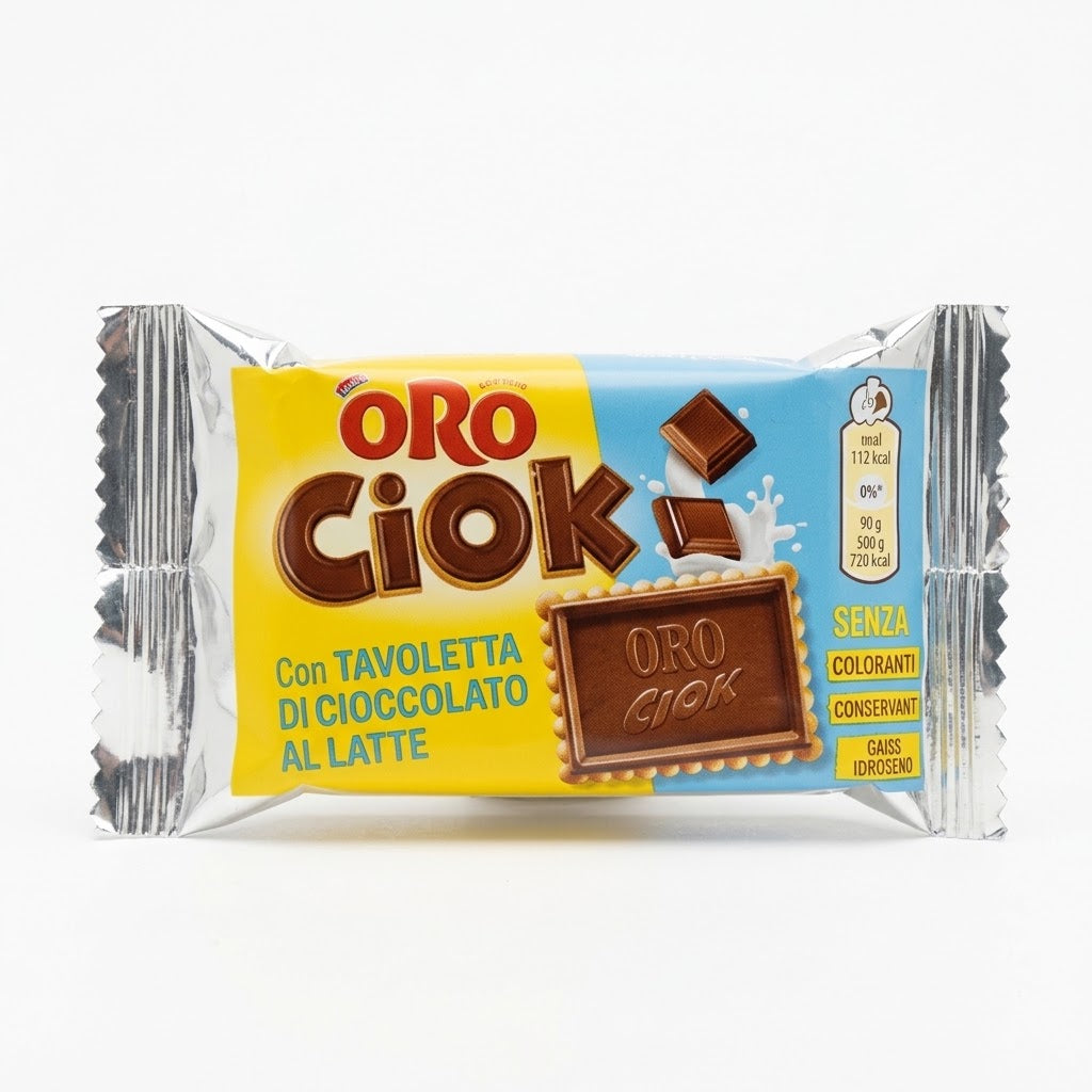 Oro Ciok Milk Chocolate Biscuit 25g – Italian Snack