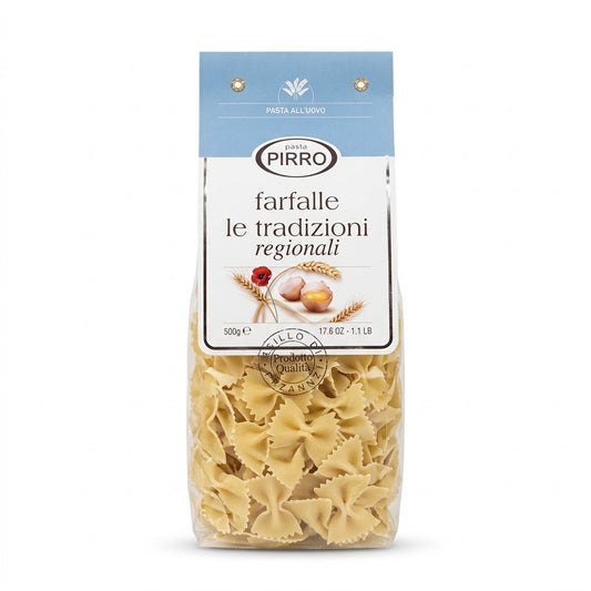 Pasta Pirro Egg Farfalle Pasta 500g (17.6 oz) Bowties