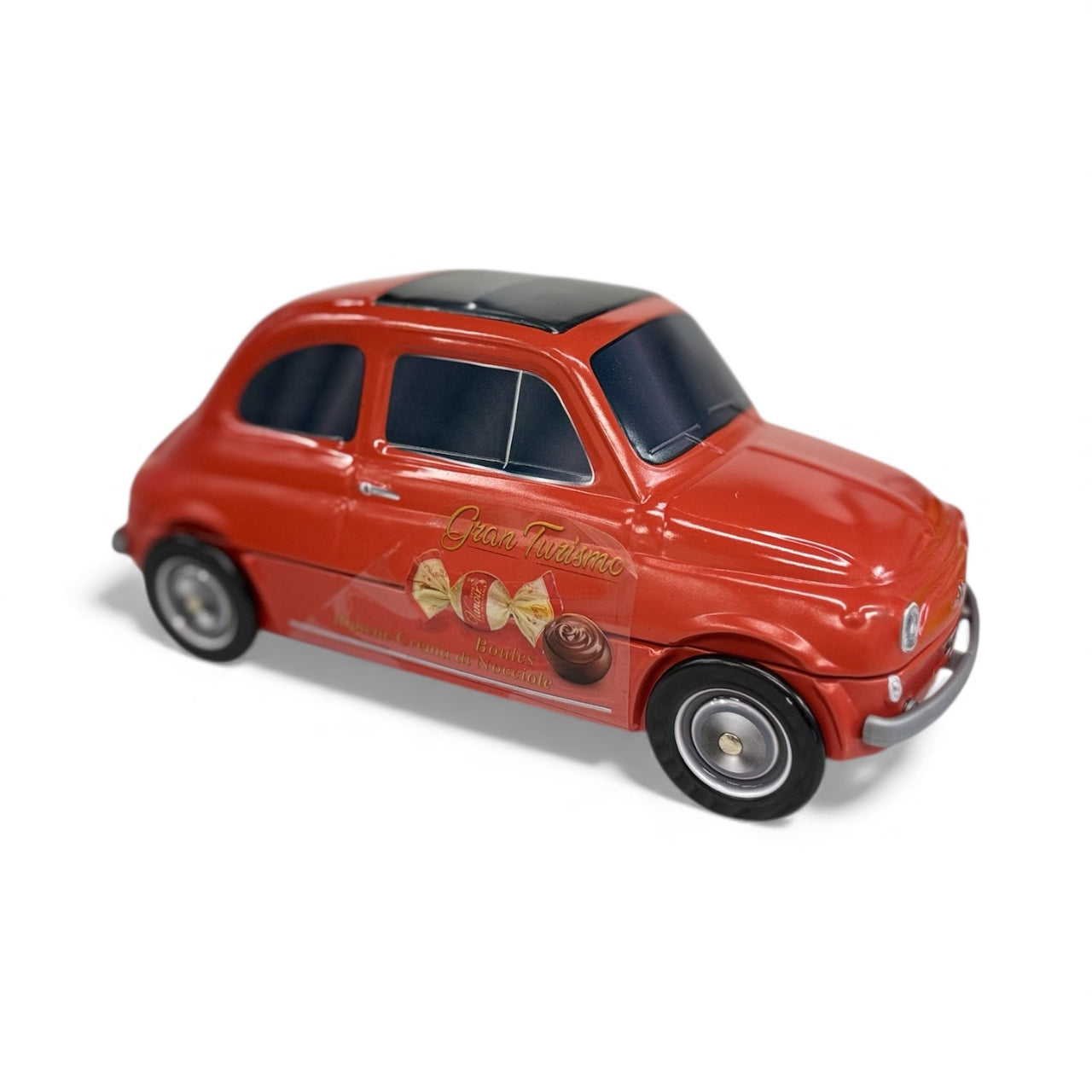 Vanoir FIAT 500 Gran Turismo with Chocolates in a Metal Car Toy 205g RED