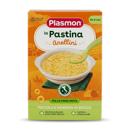 Plasmon Anellini Baby Pasta 6+ Months 100% Italian Wheat