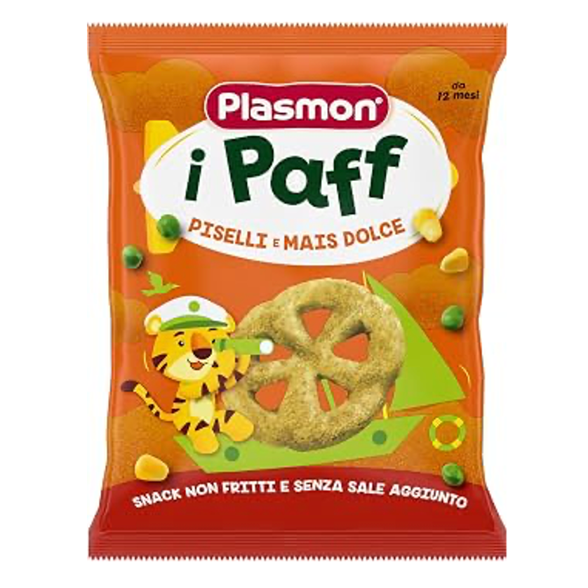 Plasmon Pea and Corn Puffs Baked Baby Finger Food 15g