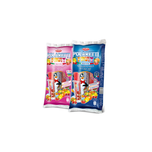 Polaretti Dolfin Fruit Ice Lollies Blue and Pink