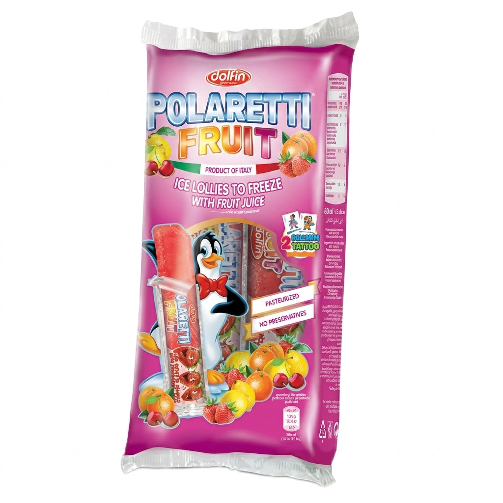 Polaretti Dolfin Fruit Ice Pops Pink
