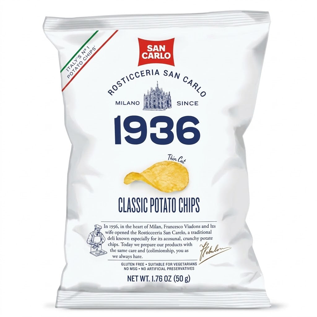 San Carlo 1936 Classic Potato Chips Thin Cut 150g – Italy