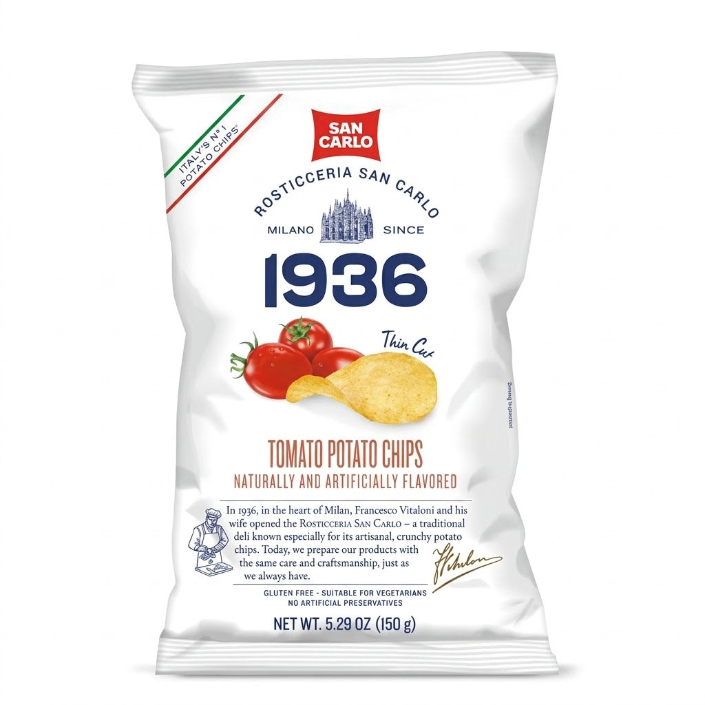 San Carlo 1936 Tomato Potato Chips 150g – Italian Crisps