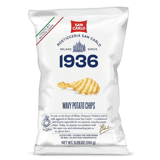 San Carlo 1936 Wavy Potato Chips 150g – Italian Crisps