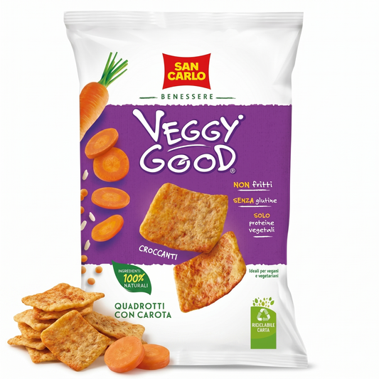 San Carlo Veggy Good Carrot Crunchy Squares 70g