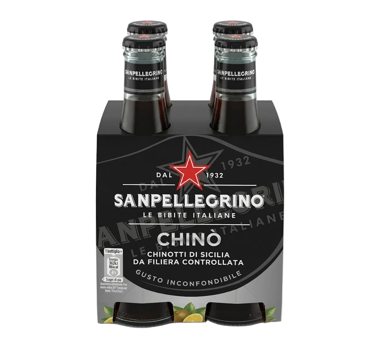 San Pellegrino Chino Italian Sparkling Citrus 200ml x 4 Bottles