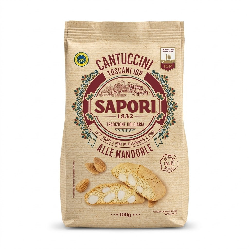 Sapori 1832 Cantuccini Toscani IGP Almond Biscotti 100g
