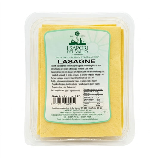 Sapori del Vallo Fresh Lasagne 500g – Italian Sheet Pasta