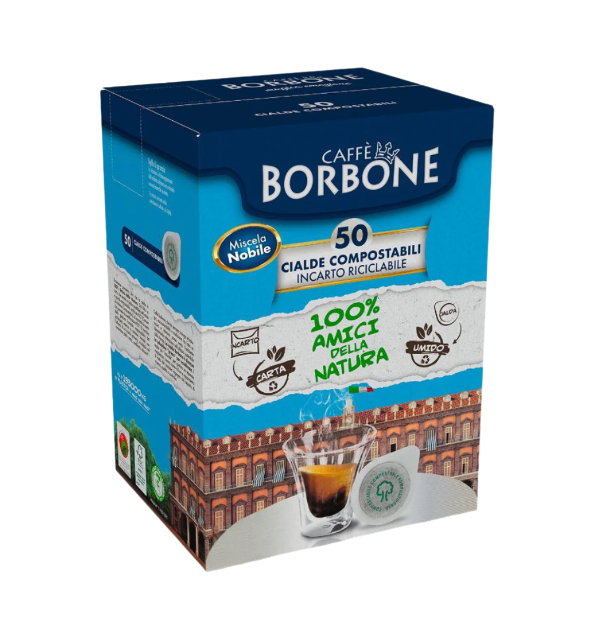 Caffè Borbone Cialde Miscela Nobile Blue ESE 44mm Coffee Pods 50Pz
