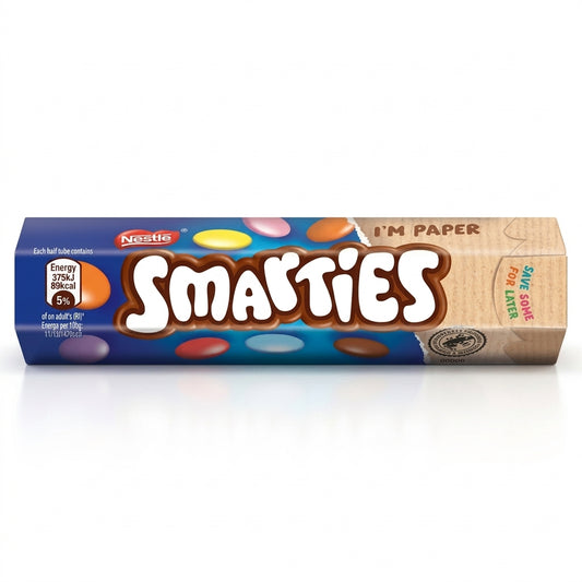 Smarties Milk Chocolate Candy Tube 38g – Colorful Treats