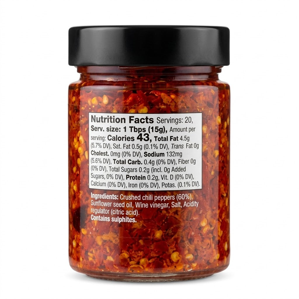 Solo Calabria Crushed Chili Peppers in Oil 300g (10.6 oz)