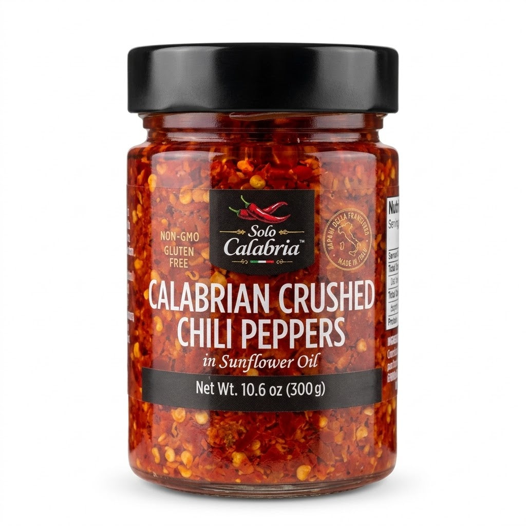 Solo Calabria Crushed Chili Peppers in Oil 300g (10.6 oz)