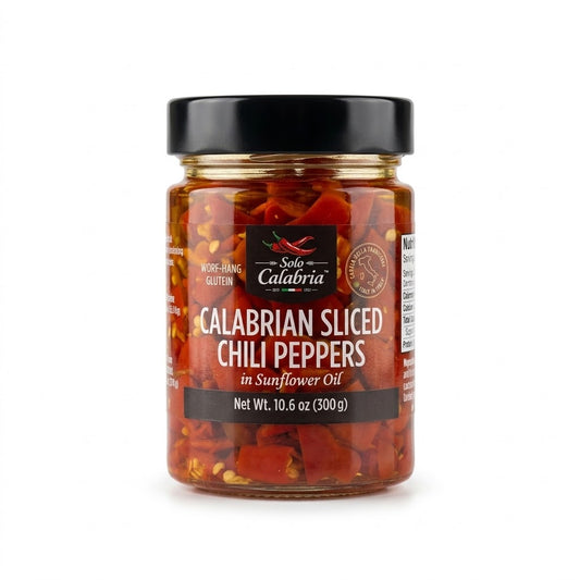 Solo Calabria Sliced Calabrian Chili Peppers in Oil 10.6oz