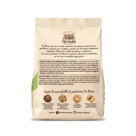 Tre Marie Hazelnut Cream Filled Cookies 150g – Italian Import