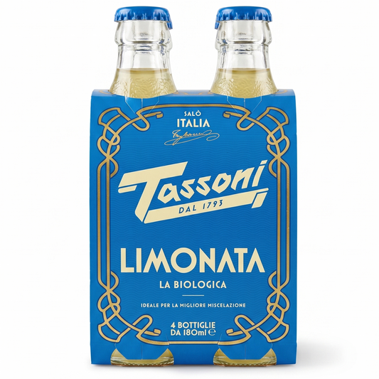 Tassoni Limonata Italian Sparkling Lemon Drink 4x180ml