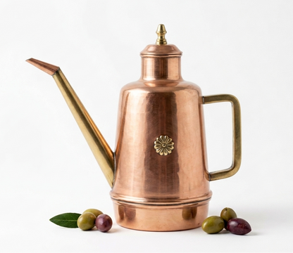 Traditional Copper & Brass Oil Dispenser (Oliera)  1.5L