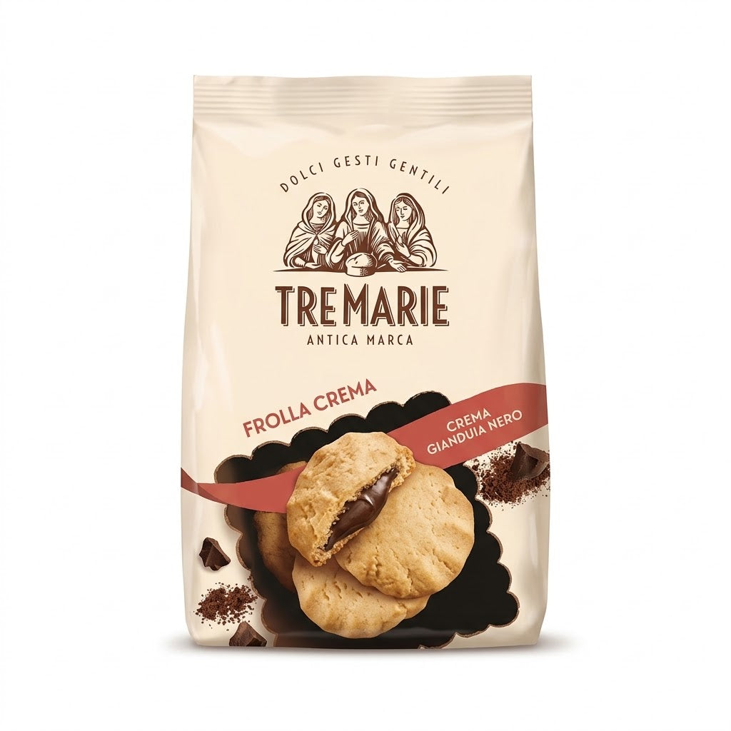 Tre Marie Dark Gianduja Filled Cookies 150g – Italian Import