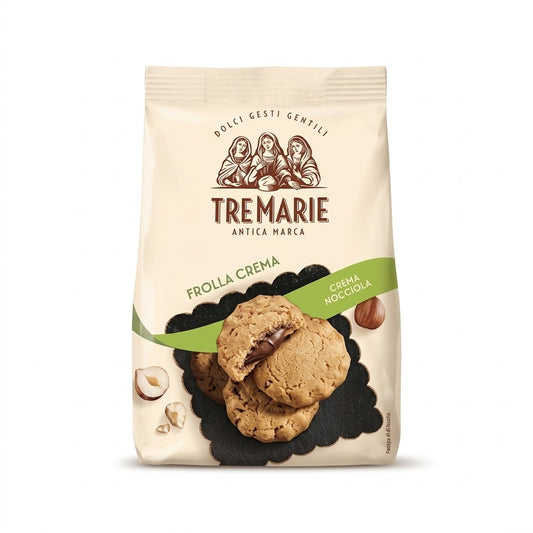 Tre Marie Hazelnut Cream Filled Cookies 150g – Italian Import
