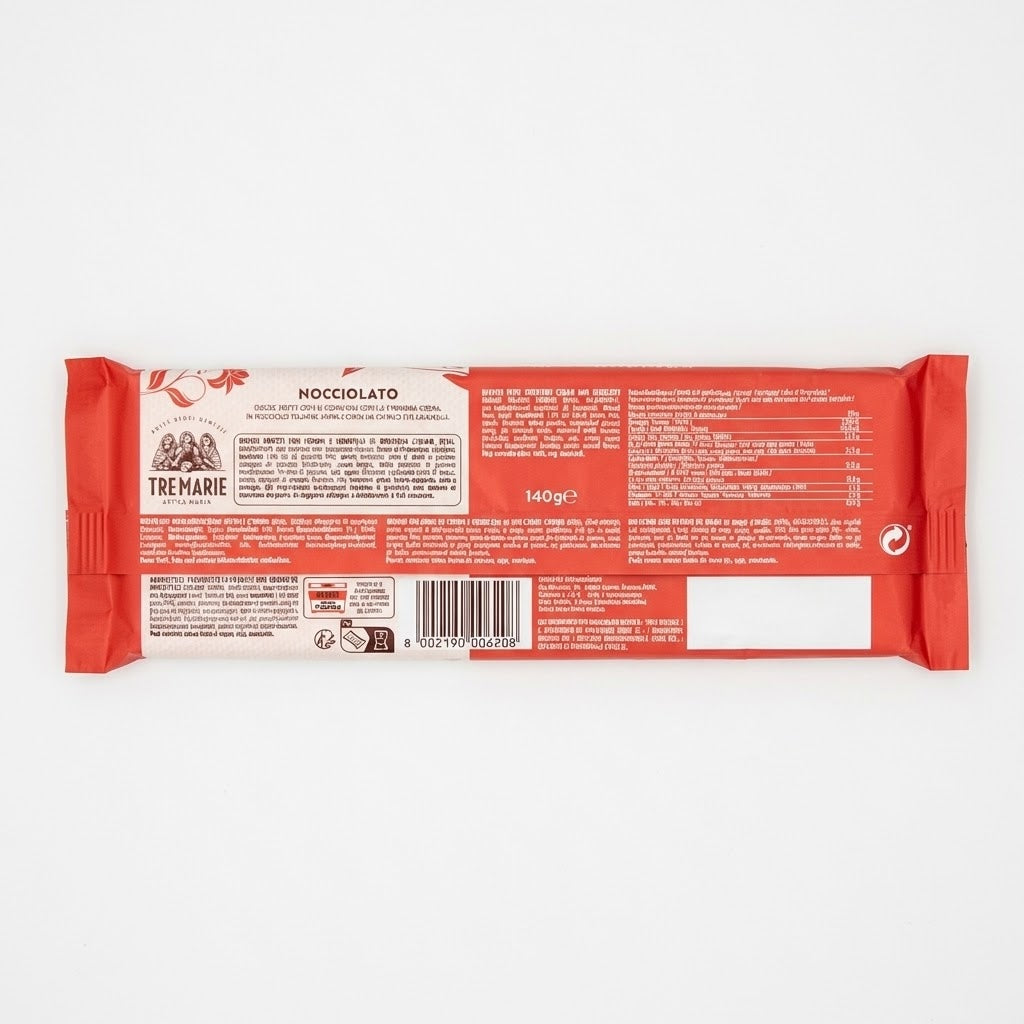 Tre Marie Nocciolato Doppia Crema Hazelnut Wafers 140g - Italian Import