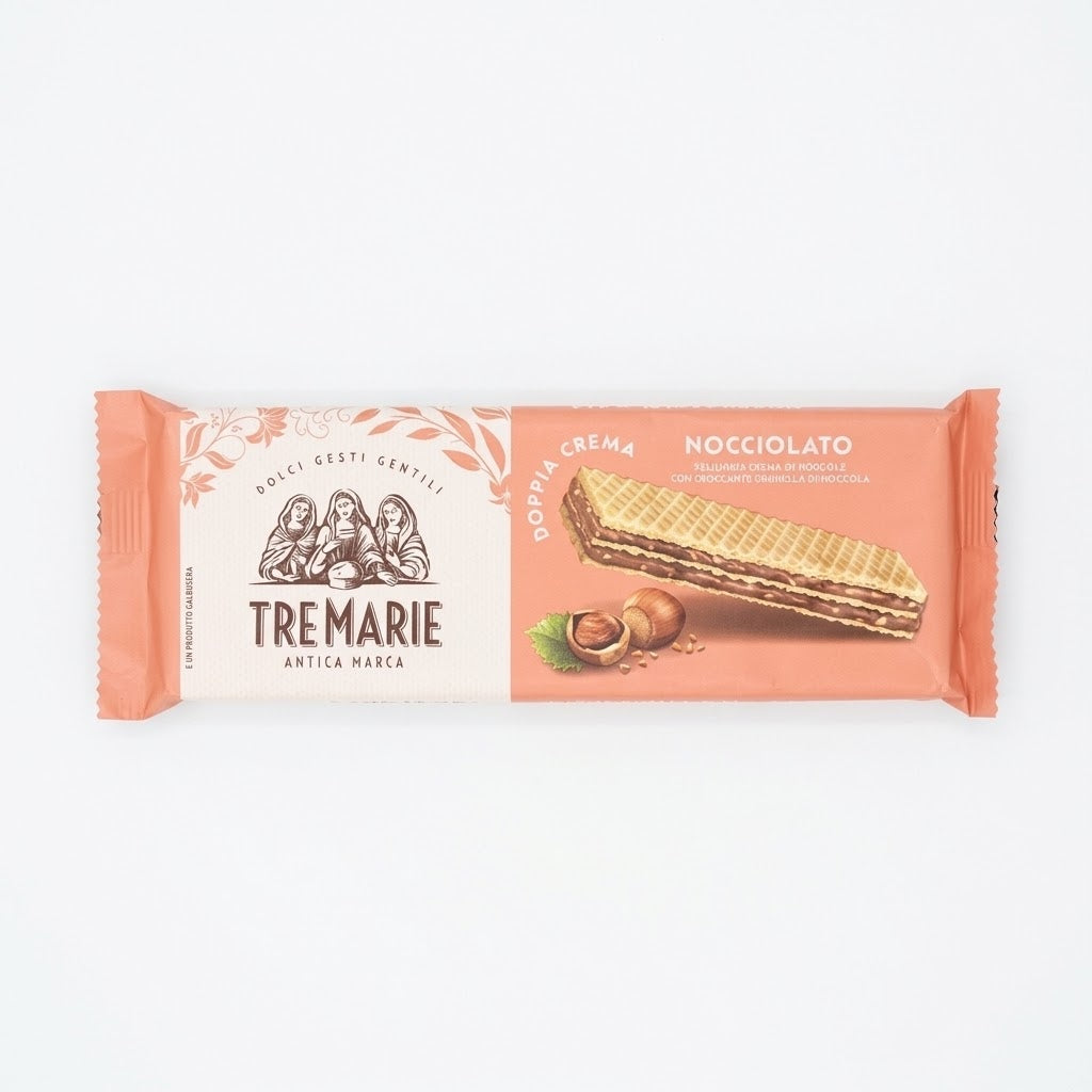 Tre Marie Nocciolato Doppia Crema Hazelnut Wafers 140g - Italian Import