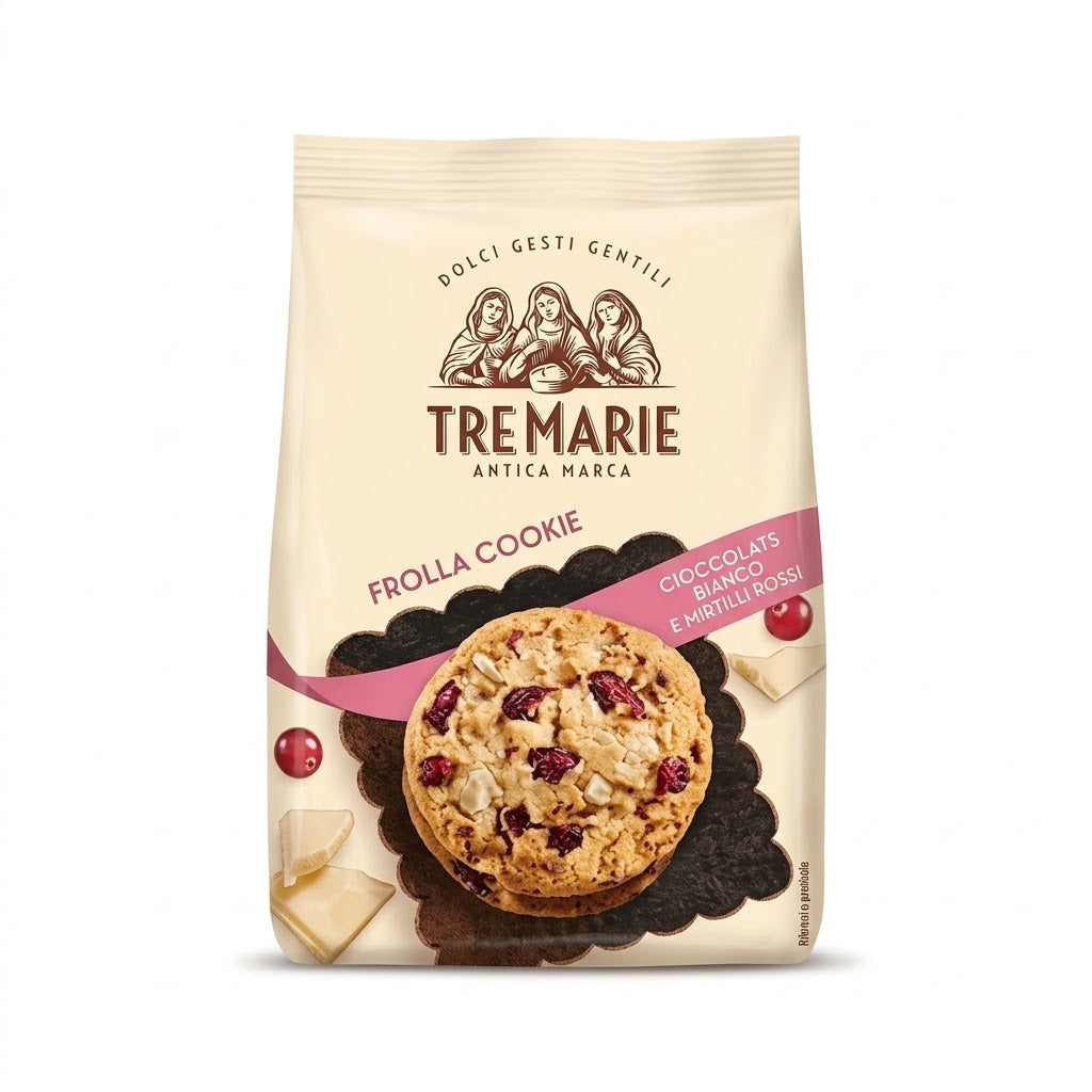 Tre Marie White Chocolate Cranberry Cookies 150g – Italian Import
