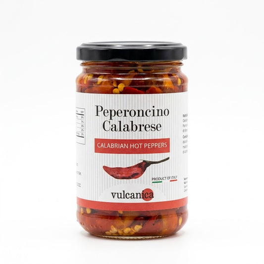 Vulcanica Calabrian Hot Peppers in Sunflower Oil 280g Jar